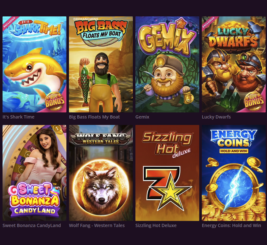 Giochi popolari di MalinaCasino su PC Giochi popolari di MalinaCasino su PC